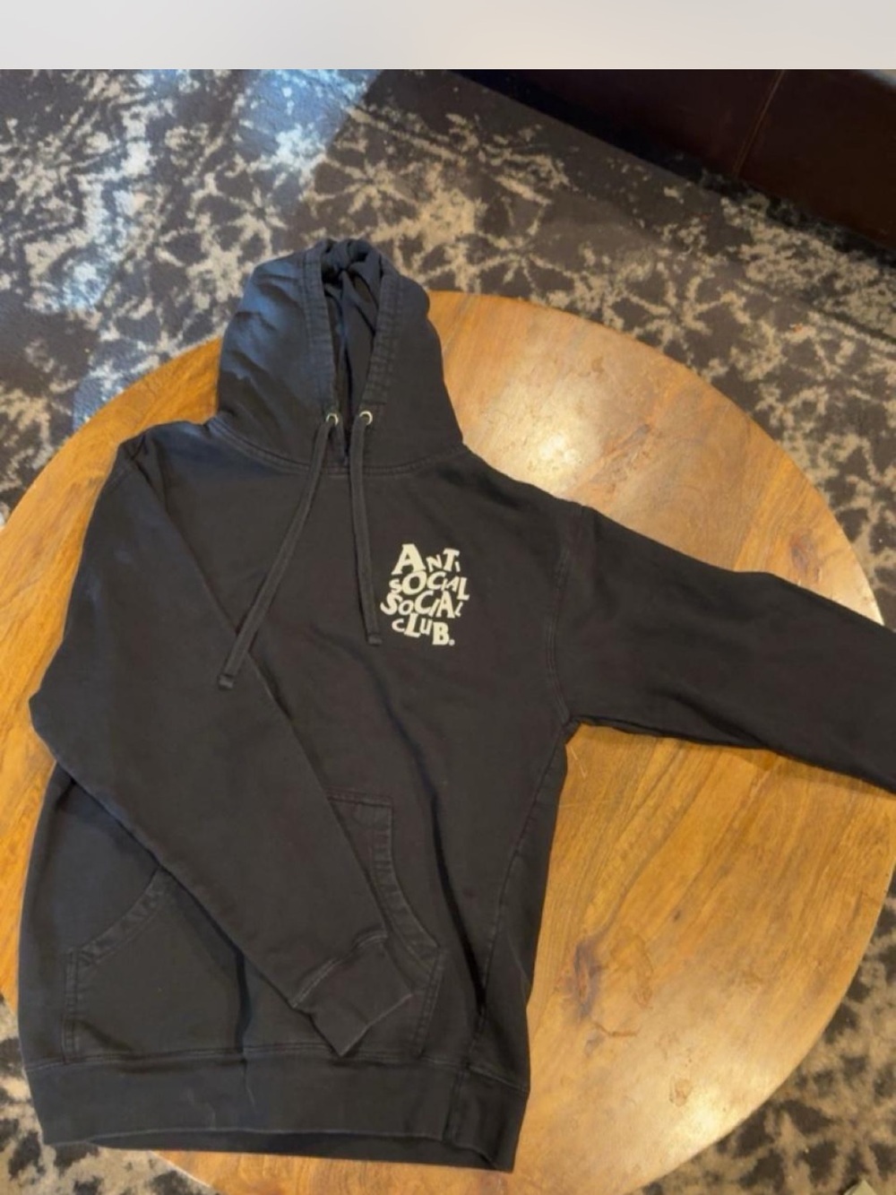 Anti Social Social Club Black Hoodie with White Logo